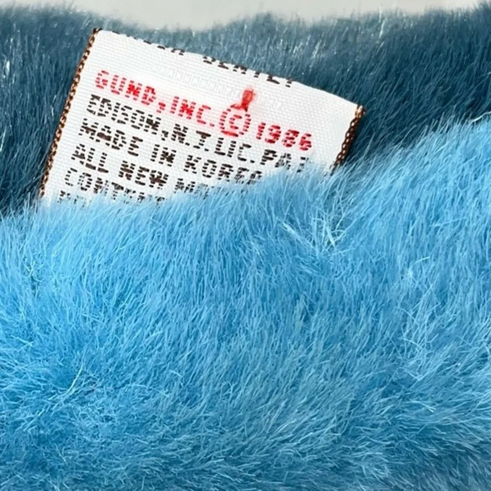 Gund 1986 Vintage‎ Blue Bottle Nosed Dolphin Stuffed Plush Stuffed Animal